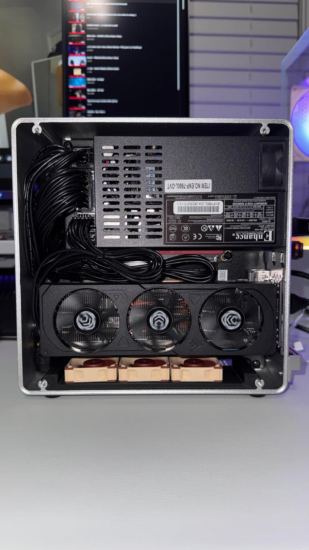 Graphics-card side of the compact client PC